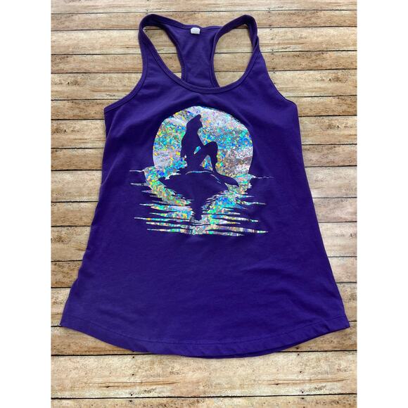 Disney Custom Little Mermaid Purple Racerback Tank M - Picture 1 of 4